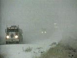 Снежный покров на севере Техаса достиг 30 см. Движение на дорогах парализовано
