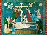 Плащаница - это иконописное или шитое изображение снятого с креста тела Иисуса Христа, полагаемого во гроб. На фото - Плащаница II половины XVI века из Национального музея Республики Татарстан