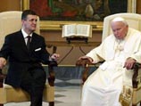 Папа Римский Иоанн Павел II принял президента Сербии  и Черногории Светозара Маровича
