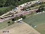 Два поезда столкнулись лоб в лоб между городами Кральшаим (Crailshaim) и Лауда (Lauda) - земля Баден-Вурттемберг