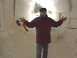 Ледяной отель возведен неподалеку от Квебека в живописном местечке рядом с водопадом Монморанси