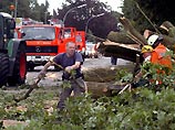 По поступающим в Берлин сообщениям, в Дитмаршене (Шлезвиг-Гольштейн) ураган срывал крыши с домов и выворачивал с корнем вековые деревья
