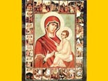 Чудотворная Тихвинская икона Божией Матери будет возвращена в Россию. На фото икона Тихвинской Божией Матери ''в чудесах''