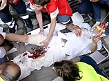 В результате "бычьих бегов" в Испании 3 человека были покалечены В результате "бычьих бегов" в Испании 3 человека были покалечены