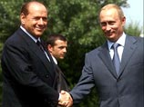 Встреча Владимира Путина и Сильвио Берлускони проходила в неформальной обстановке