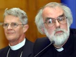Архиепископ Кентерберийский Роуэн Уильямс озабочен вопросом гомосексуализма (слева на фото глава Епископальной церкви США Фрэнк Гризволд)