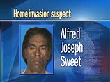 Полиция после пятичасового нахождения преступника в доме прибыла и арестовала 42-летнего бездомного Альфреда Джозефа Свита