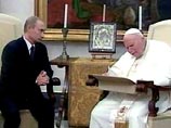 Папа приветствовал Путина по-русски и показал икону Казанской Божией Матери