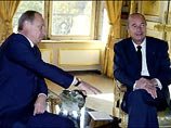 Путин и Ширак провели переговоры в Елисейском дворце