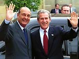 Согласно журнальной публикации, этот снимок был сделан 2 июня текущего года во время встречи Ширака с президентом США Джорджем Бушем, которая состоялась в рамках Эвианского саммита "восьмерки"