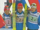 Российские биатлонистки завоевали "серебро" в эстафете