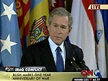 В специальном заявлении для прессы, приуроченном к первой годовщине начала военной операции в Ираке, он подчеркнул, что Буш "изначально не говорил правды об этой войне", и что всей Америке "приходится за это расплачиваться"