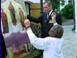 На Украине поминают жертв катастрофы перед иконой "Чернобыльский Спас" На Украине поминают жертв катастрофы перед иконой "Чернобыльский Спас"