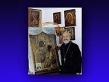 Тихвинскую икону в пуленепробиваемом сейфе привезли в Ригу представители РПЦ и протоиерей Американской автокефальной церкви Сергий Гарклавс