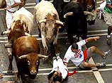 Во время традиционного пробега быков в Испании пострадали 18 человек