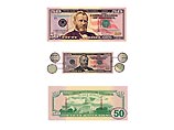 Новая банкнота в 50 долларов США поступает в обращение