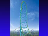 Американский парк развлечений Six Flags Great Adventure запускает в эксплуатацию самые крутые американские горки в мире - Kingda Ka, посетители которых разгонятся до скорости в 192 км/час за 3,5 секунды и побывают на высоте 50-этажного небоскреба