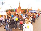 Парад московского студенчества в Москве собрал 8 тыс. учащихся вузов