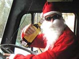 В Эстонии пьяный Дед Мороз не довез детям их подарки