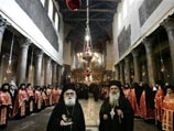 В разных частях храма Рождества Христова богослужение совершали патриархи Коптский, Эфиопский и Ассирийский