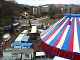 Близ немецкого города Дармштадт (земля Гессен) украден шатер цирка шапито