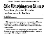 The Washington Times опубликовала информацию о том, что спутники-шпионы США определили точное местонахождение российских тактических ядерных вооружений в Калининградской области The Washington Times опубликовала информацию о том, что спутники-шпионы США определили точное местонахождение российских тактических ядерных вооружений в Калининградской области