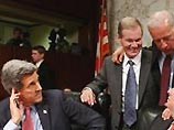 Против голосовали два сенатора - бывший кандидат в президенты США, сенатор-демократ Джон Керри и сенатор-демократ от штата Калифорния Барбара Боксер Против голосовали два сенатора - бывший кандидат в президенты США, сенатор-демократ Джон Керри и сенатор-демократ от штата Калифорния Барбара Боксер