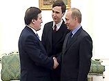 В Кремле прошли переговоры Президента РФ Владимира Путина с Генеральным секретарем НАТО Джорджем Робертсоном