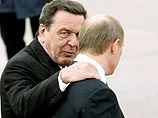 У трапа самолета российского лидера встречал канцлер ФРГ Герхард Шредер