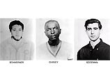 Убитые - местный чернокожий житель Джеймс Чейни и двое белых юношей из Нью-Йорка, Эндрю Гудмэн и Майкл Швернер