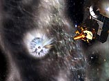Атака маленьким зондом, выпущенным с космического аппарата Deep Impact (миссия названа в честь фильма Deep Impact ("Столкновение с бездной", 1998 год) большой кометы Tempel 1 вызвана практическими мотивами