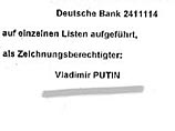Имя Владимира Путина нашли на швейцарской границе в документах на $5 млрд