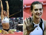 Сначала олимпийская чемпионка со второй попытки установила мировой рекорд на высоте 4,96 м, а затем ей с первого же раза покорилась пятиметровая отметка