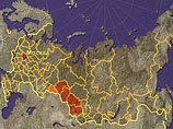 Птичий грипп выявлен в Курганской области (на карте- оранжевым цветом), а ранее- в Новосибирской, Омской, Тюменской областях и Алтайском крае (на карте- красным цветом)