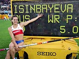 Исинбаева выиграла чемпионат мира с мировым рекордом Исинбаева выиграла чемпионат мира с мировым рекордом