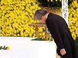 Он заявил об этом на состоявшейся в Токио общенациональной церемонии в комплексе "Будокан" по случаю 60-летия объявления о капитуляции Токио во Второй мировой войне