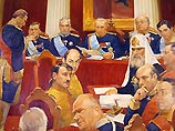 Главным лотом аукциона, который устроила одна из московских галерей, была картина "Заседание Федерального собрания" - за нее просили миллион долларов. Масштабное полотно так и не нашло своего покупателя Главным лотом аукциона, который устроила одна из московских галерей, была картина "Заседание Федерального собрания" - за нее просили миллион долларов. Масштабное полотно так и не нашло своего покупателя