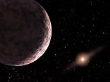 Планета с огромной скоростью обращается вокруг красного карлика G1 581 (треть массы Солнца) из созвездия Весов - на то, чтобы сделать полный оборот у нее уходит всего 5 дней