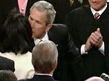 Выступление Буша из зала Капитолия в прямом эфире транслировали большинство американских теле- и радиокомпаний