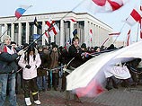 Выйдя  на  свободу, активисты  белорусской  оппозиции провели в Минске несанкционированные акции