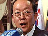 Глава миссии Китая при ООН Ван Гуанья распространил текст предлагаемого заявления, в котором осуждаются испытания, но нет ни слова о санкциях, на которых настаивает Япония