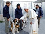 Бенедикт XVI совершил краткое путешествие в Швейцарию, перейдя пешком границу с Италией и посетив знаменитый собачий питомник Сен-Беранр