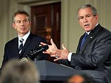 Американский лидер заявил, что целью США и Великобритании является достижение "стабильного мира" на Ближнем Востоке. Однако ни Буш, ни Блэр не призвали к немедленному прекращению огня