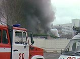 Пожар в центре Москвы: горит автосервис