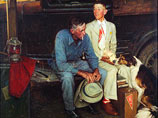 Картина Норманн Роквелла "Разрывая семейные узы", обнаруженная в тайнике в доме одного из его друзей в Вермонте, была продана за 15,4 млн долларов