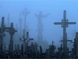 В Литве сгорела часть известного памятника христианства - Крестовой горы