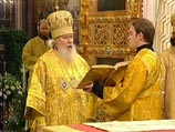 Праздничное богослужение в храме Христа Спасителя возглавил Патриарх Алексий II