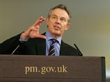 Премьер-министр Великобритании Тони Блэр, ежемесячная пресс-конференция на Даунинг-стрит, 10