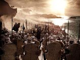 События картины повествуют о кровопролитной битве при Фермопилах в 480 году до н.э., когда триста отважных спартанцев во главе со своим царем Леонидом преградили путь многотысячной армии персидского царя Ксеркса
