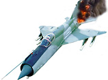 Истребитель ВВС Гвинеи МиГ-21 упал на здание государственного радио и ТВ